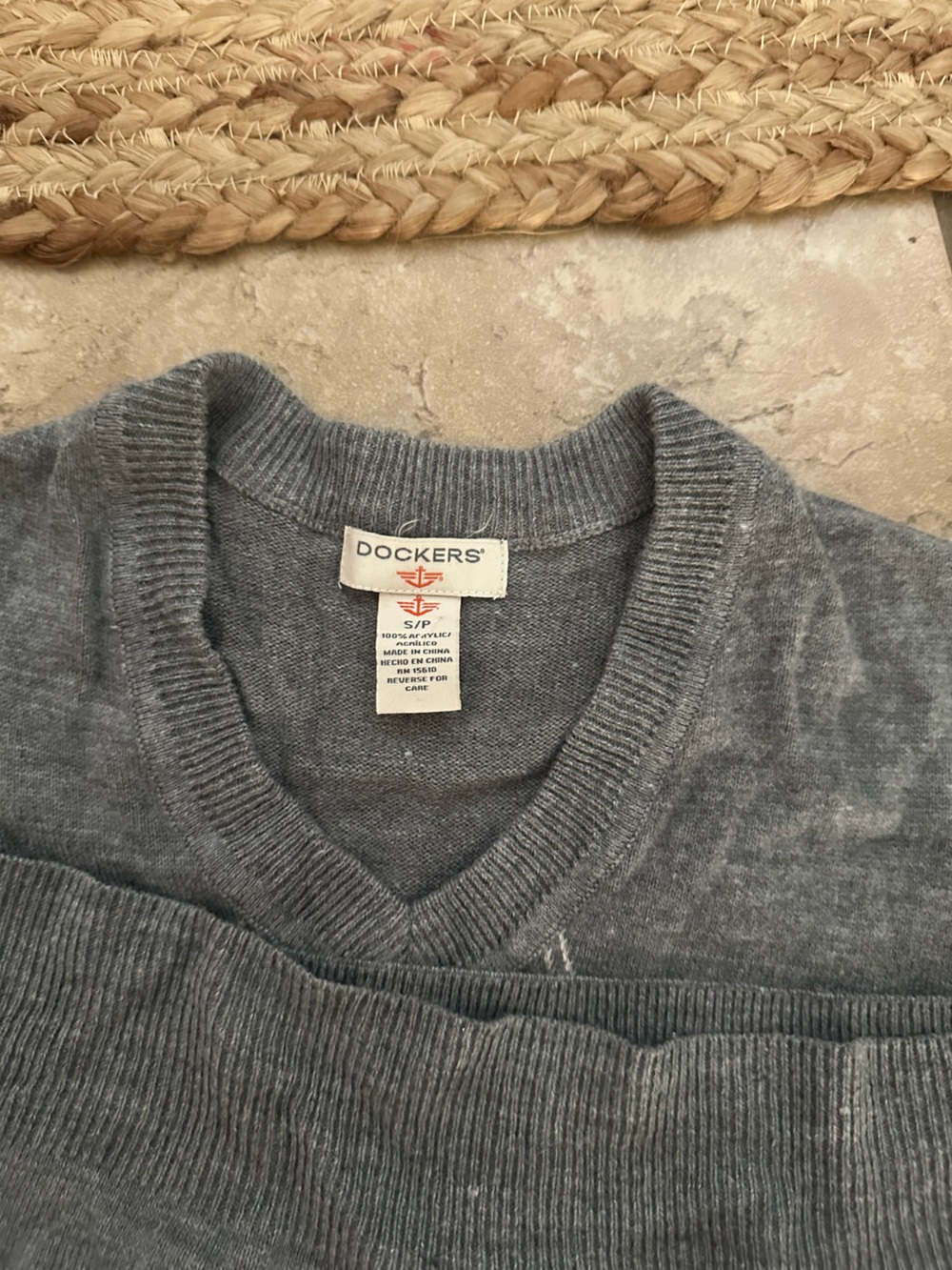 GREY VINTAGE SWEATER VEST - Picture 2 of 5